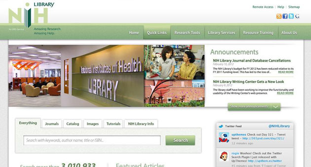 NIH Library Website